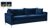 Naomi Velvet Sofa - Luxurious Comfort with Customizable Legs & Cozy Pillows for Stylish Living Rooms