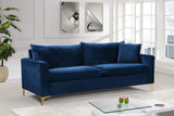 Naomi Velvet Sofa - Luxurious Comfort with Customizable Legs & Cozy Pillows for Stylish Living Rooms