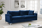 Naomi Velvet Sofa - Luxurious Comfort with Customizable Legs & Cozy Pillows for Stylish Living Rooms