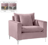 Naomi Velvet Chair – Luxurious Contemporary Design with Customizable Legs and Cozy Pillows Included