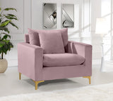 Naomi Velvet Chair – Luxurious Contemporary Design with Customizable Legs and Cozy Pillows Included
