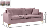 Naomi Velvet Sofa - Luxurious Comfort with Customizable Legs & Cozy Pillows for Stylish Living Rooms