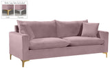 Naomi Velvet Sofa - Luxurious Comfort with Customizable Legs & Cozy Pillows for Stylish Living Rooms