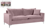 Naomi Velvet Sofa - Luxurious Comfort with Customizable Legs & Cozy Pillows for Stylish Living Rooms