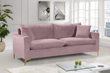 Naomi Velvet Sofa - Luxurious Comfort with Customizable Legs & Cozy Pillows for Stylish Living Rooms
