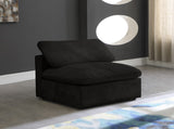 Cozy Armless Modular Chair: Luxurious Fiber-Filled Cushions for Ultimate Comfort and Style