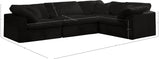 Cozy 4-Piece Modular Sectional Sofa - Luxurious Fiber-Filled Cushions for Ultimate Comfort and Style