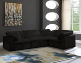Cozy 4-Piece Modular Sectional Sofa - Luxurious Fiber-Filled Cushions for Ultimate Comfort and Style