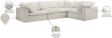 Cozy 4-Piece Modular Sectional Sofa - Luxurious Fiber-Filled Cushions for Ultimate Comfort and Style