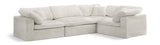 Cozy 4-Piece Modular Sectional Sofa - Luxurious Fiber-Filled Cushions for Ultimate Comfort and Style