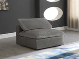 Cozy Armless Modular Chair: Luxurious Fiber-Filled Cushions for Ultimate Comfort and Style