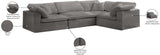 Cozy 4-Piece Modular Sectional Sofa - Luxurious Fiber-Filled Cushions for Ultimate Comfort and Style