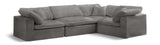 Cozy 4-Piece Modular Sectional Sofa - Luxurious Fiber-Filled Cushions for Ultimate Comfort and Style
