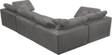 Cozy 4-Piece Modular Sectional Sofa - Luxurious Fiber-Filled Cushions for Ultimate Comfort and Style
