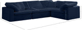 Cozy 4-Piece Modular Sectional Sofa - Luxurious Fiber-Filled Cushions for Ultimate Comfort and Style