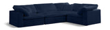 Cozy 4-Piece Modular Sectional Sofa - Luxurious Fiber-Filled Cushions for Ultimate Comfort and Style