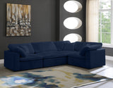 Cozy 4-Piece Modular Sectional Sofa - Luxurious Fiber-Filled Cushions for Ultimate Comfort and Style