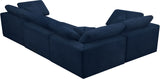 Cozy 4-Piece Modular Sectional Sofa - Luxurious Fiber-Filled Cushions for Ultimate Comfort and Style