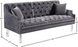Roxy Contemporary Sofa - Elegant Design with Deep Button Tufting, Acrylic Legs for Modern Living Room