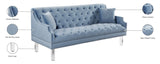 Roxy Contemporary Sofa - Elegant Design with Deep Button Tufting, Acrylic Legs for Modern Living Room