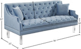 Roxy Contemporary Sofa - Elegant Design with Deep Button Tufting, Acrylic Legs for Modern Living Room