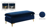 Naomi Velvet Ottoman – Elegant Contemporary Design with Gold & Chrome Legs for Stylish Home Decor