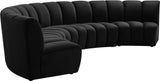 Infinity Modular 5-Piece Sectional Sofa - Luxurious Deep Channel Tufting & Modern Design Elegance