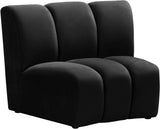 Infinity Modular Chair - Stylish Contemporary Seating with Soft Velvet and Deep Channel Tufting