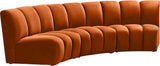 Infinity Modular Sectional Sofa - Soft Velvet Upholstery, Deep Tufting, Contemporary Design, Versatile Style