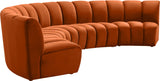 Infinity Modular 5-Piece Sectional Sofa - Luxurious Deep Channel Tufting & Modern Design Elegance