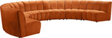 Infinity Modular 7-Piece Sectional Sofa - Soft Velvet, Contemporary Design for Versatile Living Spaces