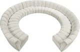 Infinity 11-Piece Modular Sectional Sofa - Contemporary Design with Deep Channel Tufting Comfort