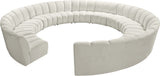 Infinity 12-Piece Modular Sectional - Soft Velvet Comfort with Deep Channel Tufting & Contemporary Style