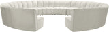 Infinity 12-Piece Modular Sectional - Soft Velvet Comfort with Deep Channel Tufting & Contemporary Style
