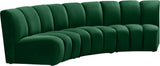 Infinity Modular Sectional Sofa - Soft Velvet Upholstery, Deep Tufting, Contemporary Design, Versatile Style
