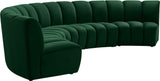 Infinity Modular 5-Piece Sectional Sofa - Luxurious Deep Channel Tufting & Modern Design Elegance