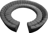 Infinity 12-Piece Modular Sectional - Soft Velvet Comfort with Deep Channel Tufting & Contemporary Style