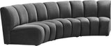 Infinity Modular Sectional Sofa - Soft Velvet Upholstery, Deep Tufting, Contemporary Design, Versatile Style