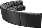 Infinity Modular 5-Piece Sectional Sofa - Luxurious Deep Channel Tufting & Modern Design Elegance