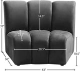 Infinity Modular Chair - Stylish Contemporary Seating with Soft Velvet and Deep Channel Tufting