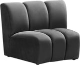 Infinity Modular Chair - Stylish Contemporary Seating with Soft Velvet and Deep Channel Tufting