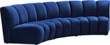 Infinity Modular Sectional Sofa - Soft Velvet Upholstery, Deep Tufting, Contemporary Design, Versatile Style