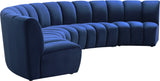 Infinity Modular 5-Piece Sectional Sofa - Luxurious Deep Channel Tufting & Modern Design Elegance