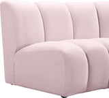 Infinity Modular Chair - Stylish Contemporary Seating with Soft Velvet and Deep Channel Tufting