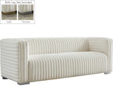 Ravish Velvet Sofa - Elegant Contemporary Design with Deep Channel Tufting & Stylish Metal Legs