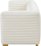 Ravish Velvet Sofa - Elegant Contemporary Design with Deep Channel Tufting & Stylish Metal Legs