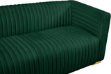 Ravish Velvet Sofa - Elegant Contemporary Design with Deep Channel Tufting & Stylish Metal Legs