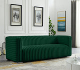 Ravish Velvet Sofa - Elegant Contemporary Design with Deep Channel Tufting & Stylish Metal Legs