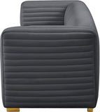 Ravish Velvet Sofa - Elegant Contemporary Design with Deep Channel Tufting & Stylish Metal Legs