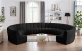 Infinity Boucle Fabric Soft Contemporary 10pc Modular Sectional with Deep Channel Tufting Design